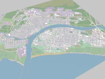 Cityscape Parnu Estonia 3D model
