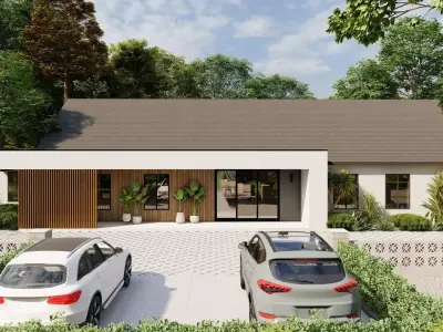 3D Exterior Scene 3D model design garden and landscape  3D model get