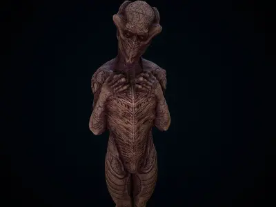 THe old one  ALien Low-poly 3D model