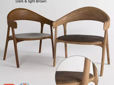 Wooden chair 3D model