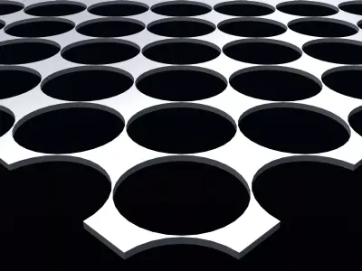 Perforated panel with 76 percent opening 25O88 3D model