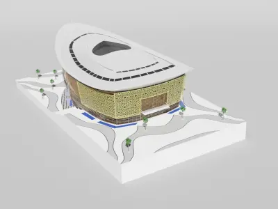 Opera Dubai Blender 3D model