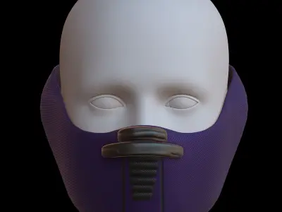 Gas mask helmet 3d model scifi Low-poly  Low-poly 3D model