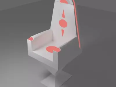 Sci-fi Alien Chair Low-poly 3D model