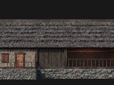 Old House Building 4K Textures GameReady 200 Low-poly 3D model