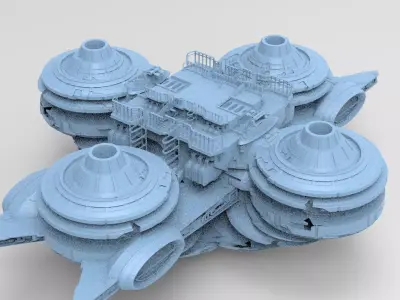 Floating Desert platform 5 3D model