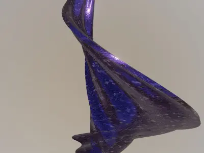 Elegant purple fantasy building 3D model