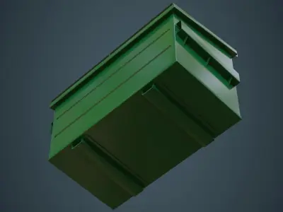 Dumpster 3A Low-poly 3D model