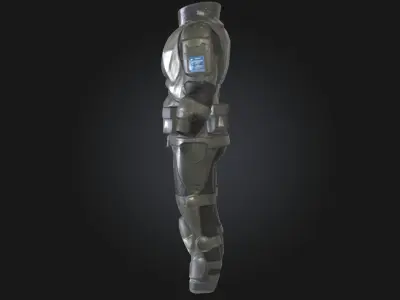 Futuristic Armor Suit  Sci-Fi Combat Ready Gear 3D model