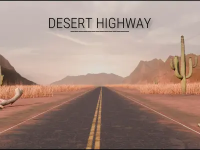 Desert Highway 3D model