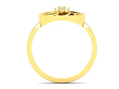 Diamond Ring For Women 3d Print Model 3D print model 59