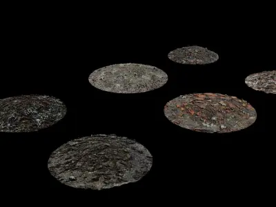 ground debris Low-poly 3D model