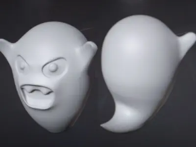 Lamp cover ghosts 3D print model