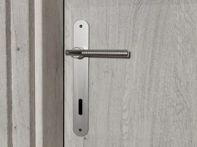 White Door 01  Low-poly 3D model