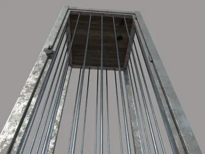 Old metal cage 3D model Low-poly 3D model