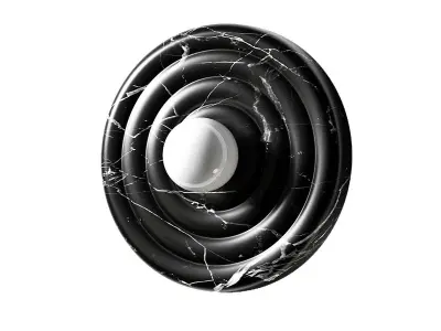 Wabi sabi round wall light 3D model