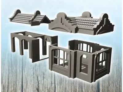 El Paso western train station 10 - Cowboy USA America ACW Americ 3D print model