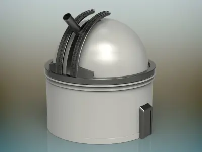 Observatory telescope dome 3D model