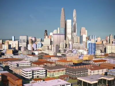 City 20 Low-poly 3D model
