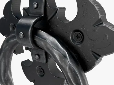 Forged door knob 2 3D model