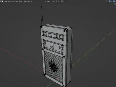 Walkie talkie SCI-FI 1 3D model