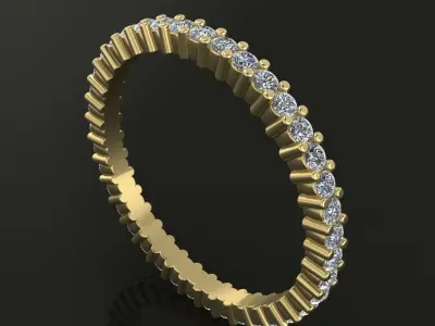 Diamond Basket Infinity Band 1mm50 Mix Size 3D print model