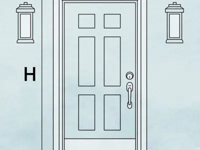 H Water Glass Outdoor Wall Lantern 3D model