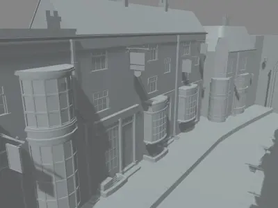 Diagon Alley Harry Potter Low-poly 3D model