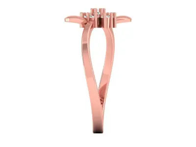Solitaire Wedding Engagement Women Flower Bypass Rings 3D print model purchase