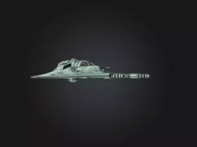 Starship Vector Low-poly 3D model