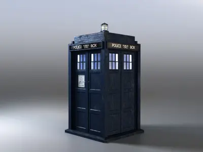 2005 TARDIS Exterior Model Free 3D model