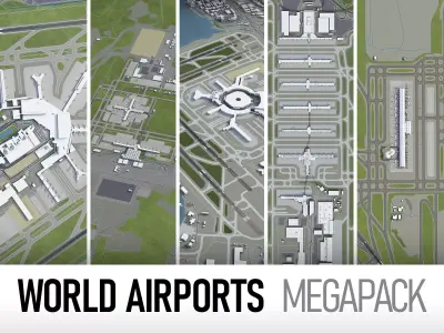 Top World Airports 3D Model Pack