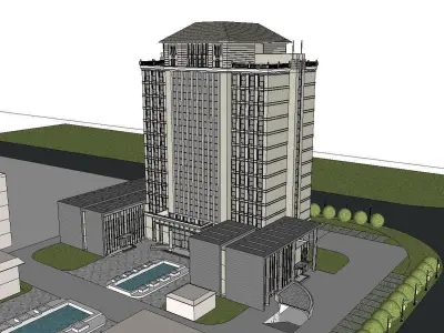 vacation spot-Resort-Fashion Leisure Hotel-0102 3D model