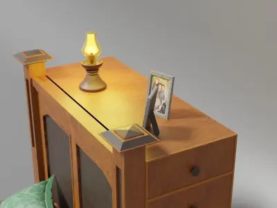 Old Style Bed 3D model