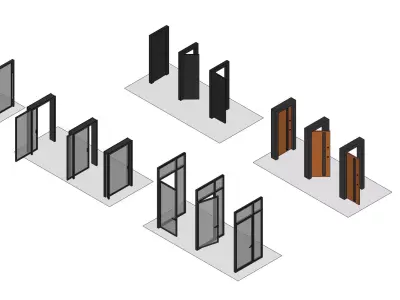 Door Collection A Low-poly 3D model