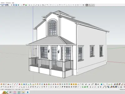 VILLA HOUSE  Low-poly 3D model