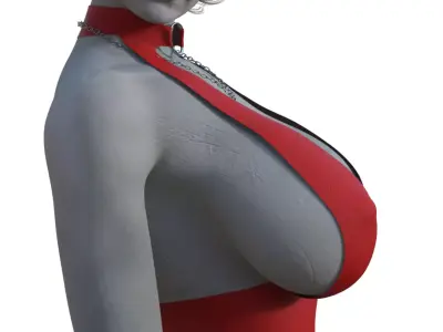 Lady Dimitrescu Elegance and Power in a Gothic Cathedral 3D print model