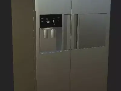 fridge refrigerator Low-poly 3D model  Low-poly 3D model