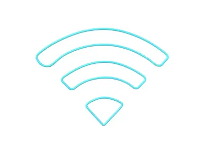 Neon Wifi Symbol v1 001 Low-poly 3D model
