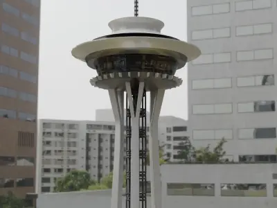 Space Needle - Low Poly 3D model