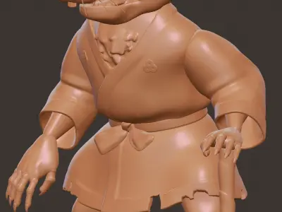 Splinter with TMNT Free low-poly 3D model