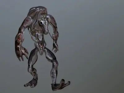 SciFi Alien Warrior Low-poly 3D model