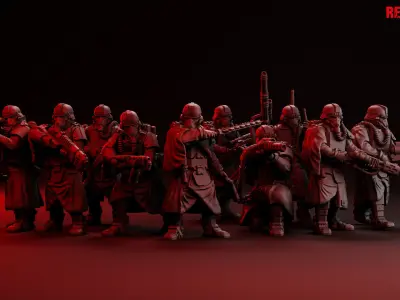 Death Squad Grenadiers of the Imperial Force 3D print model