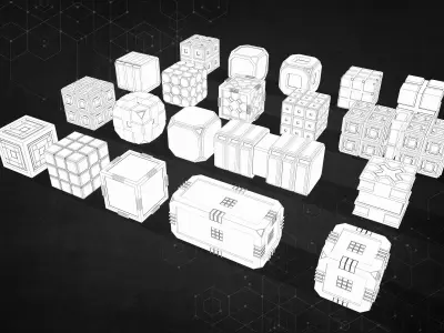 Sci-Fi Box Collection 3D model