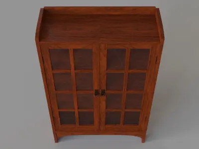 Gustav Stickley No 815 China Cabinet 3D model