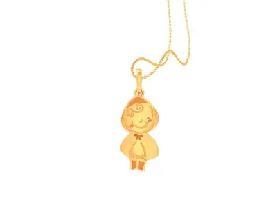 Kids Pendants 3dm STL OBJ FBX Renders Details 3D print model