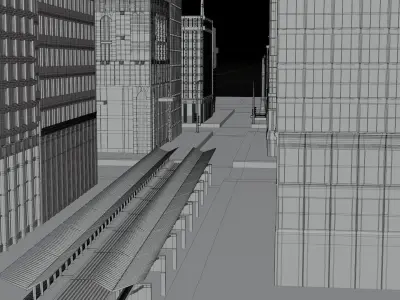 city model Low-poly 3D model