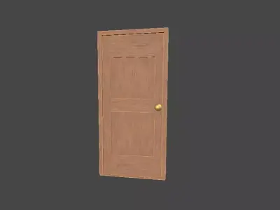 Low poly door Low-poly 3D model buy