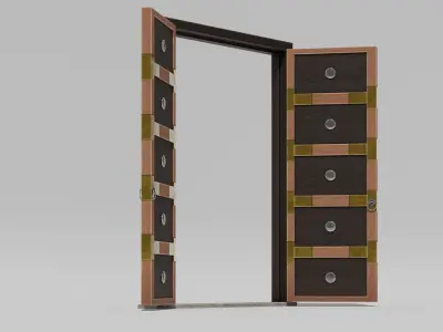 Japanese Furniture Kit - Door Typ A Low-poly 3D model