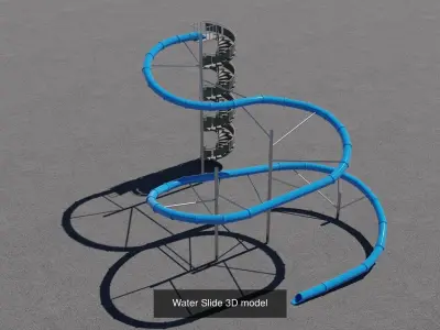 9 Water Slide 3D models 3D Model Pack